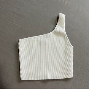 Babaton Sculpt Knit One Shoulder Cropped Tank